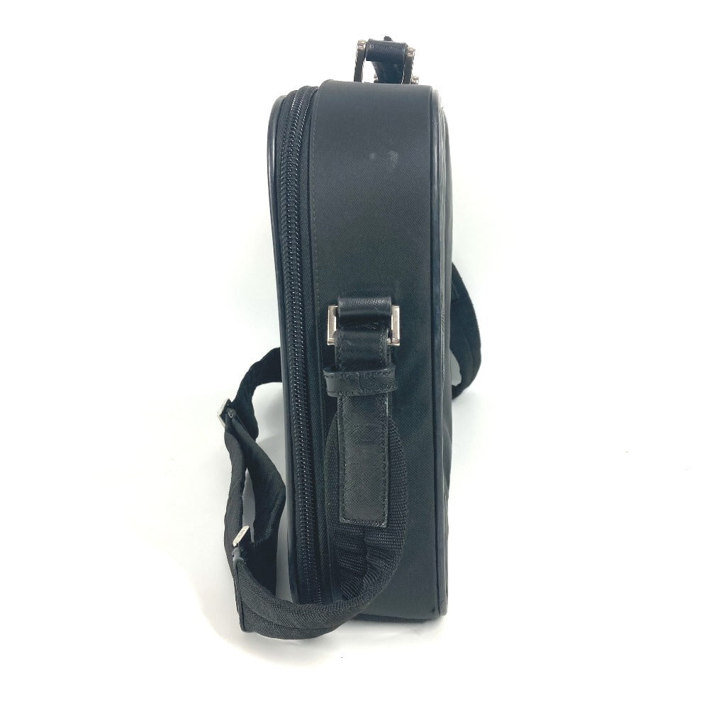 PRADA トライアングルロゴ 三角ロゴ プレート 2WAYバッグ ハンドバッグ ビジネスバッグ ショルダーバッグ レザー/ナイロン ユニセックス ブラック - brandshop-reference