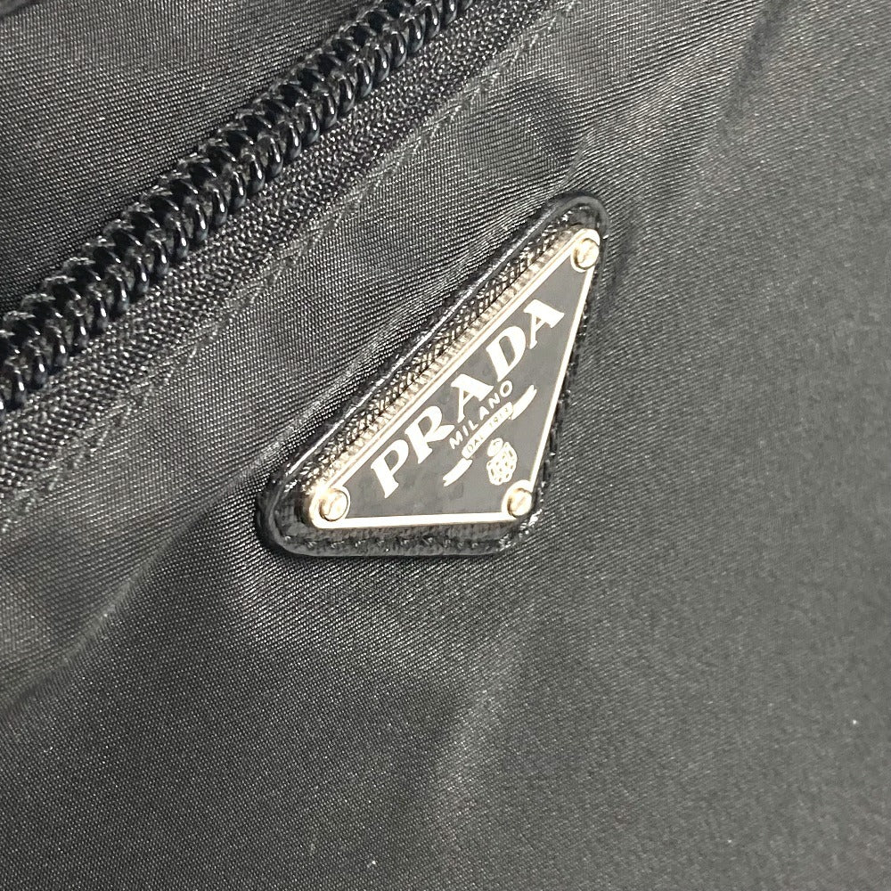 PRADA トライアングルロゴ 三角ロゴ プレート 2WAYバッグ ハンドバッグ ビジネスバッグ ショルダーバッグ レザー/ナイロン ユニセックス ブラック - brandshop-reference