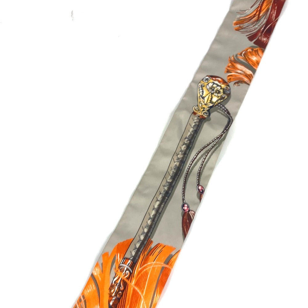 HERMES ツイリー ツィリー Twilly バンドースカーフ スカーフ シルク レディース グレー - brandshop-reference