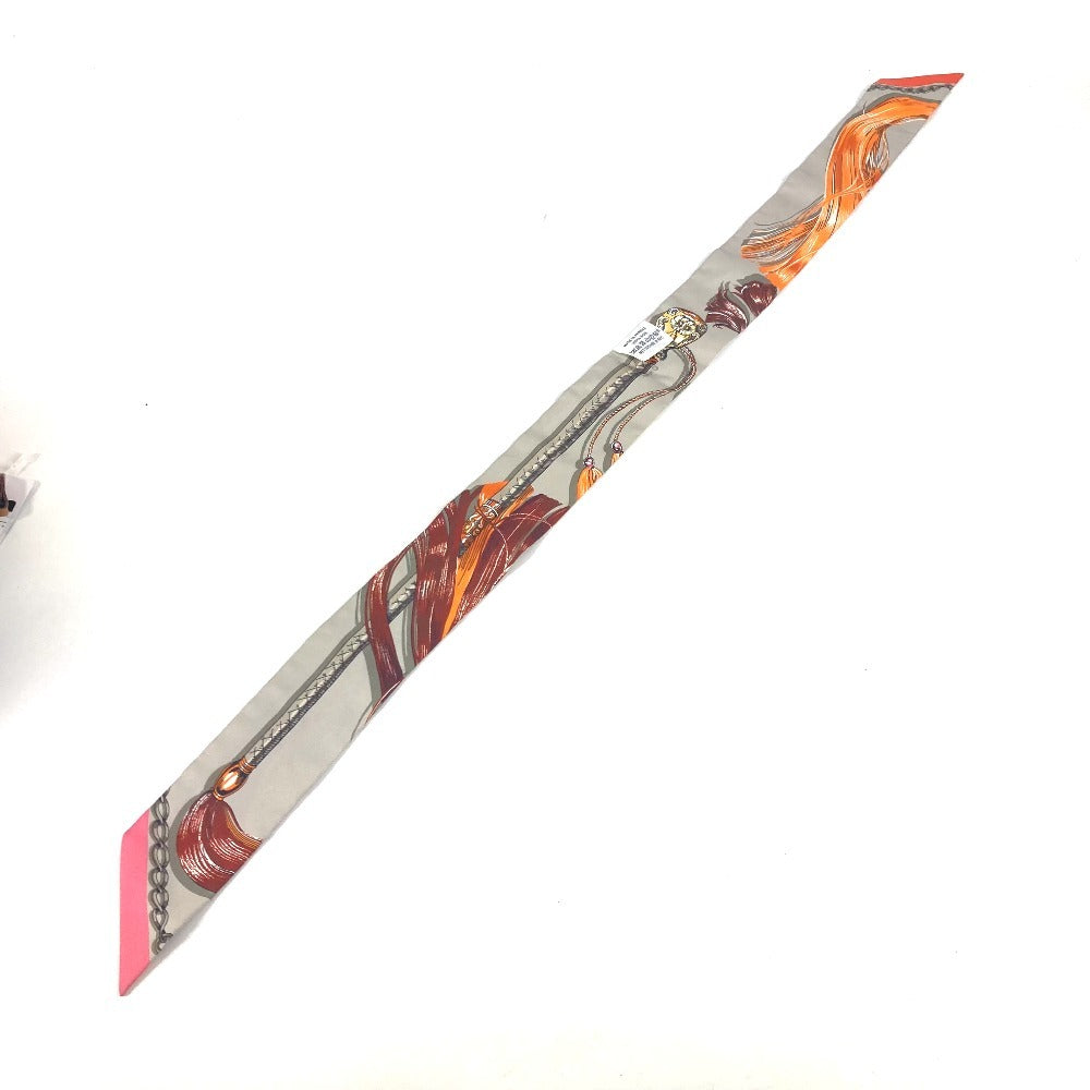 HERMES ツイリー ツィリー Twilly バンドースカーフ スカーフ シルク レディース グレー - brandshop-reference