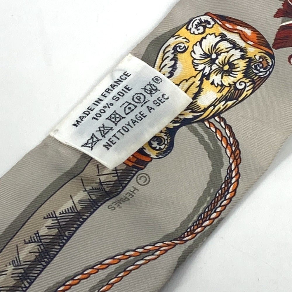 HERMES ツイリー ツィリー Twilly バンドースカーフ スカーフ シルク レディース グレー - brandshop-reference