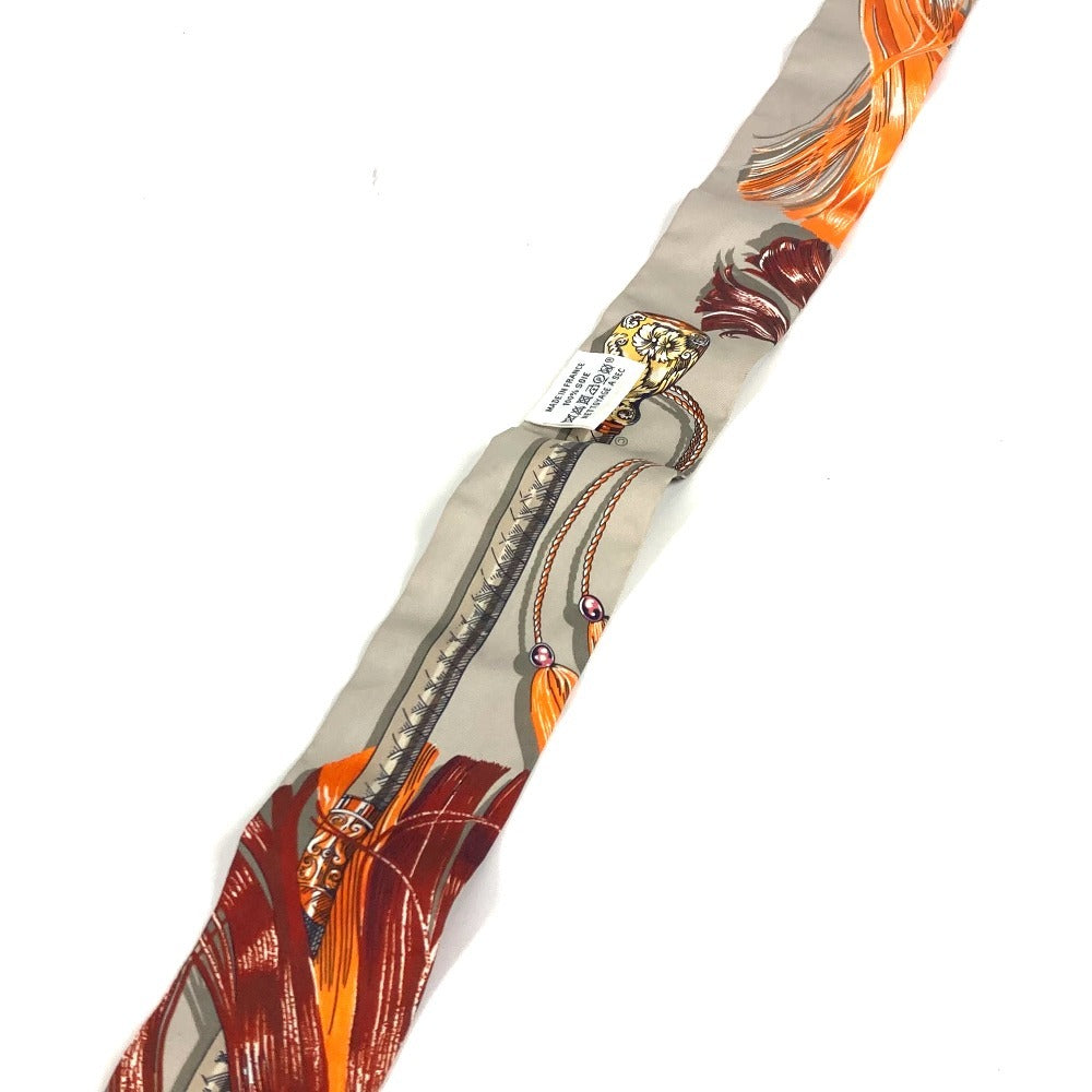 HERMES ツイリー ツィリー Twilly バンドースカーフ スカーフ シルク レディース グレー - brandshop-reference