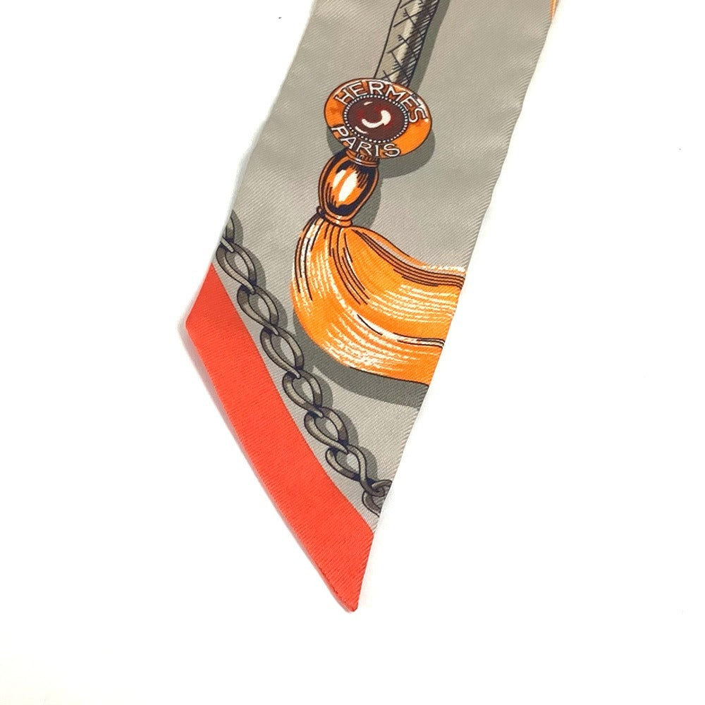HERMES ツイリー ツィリー Twilly バンドースカーフ スカーフ シルク レディース グレー - brandshop-reference