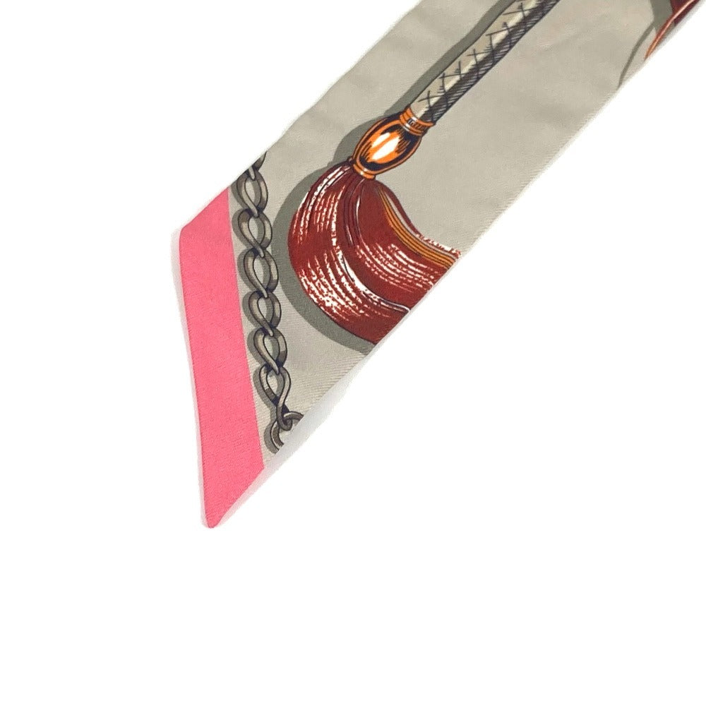 HERMES ツイリー ツィリー Twilly バンドースカーフ スカーフ シルク レディース グレー - brandshop-reference