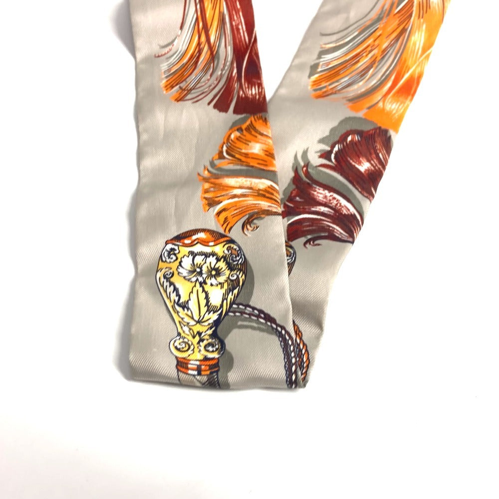 HERMES ツイリー ツィリー Twilly バンドースカーフ スカーフ シルク レディース グレー - brandshop-reference