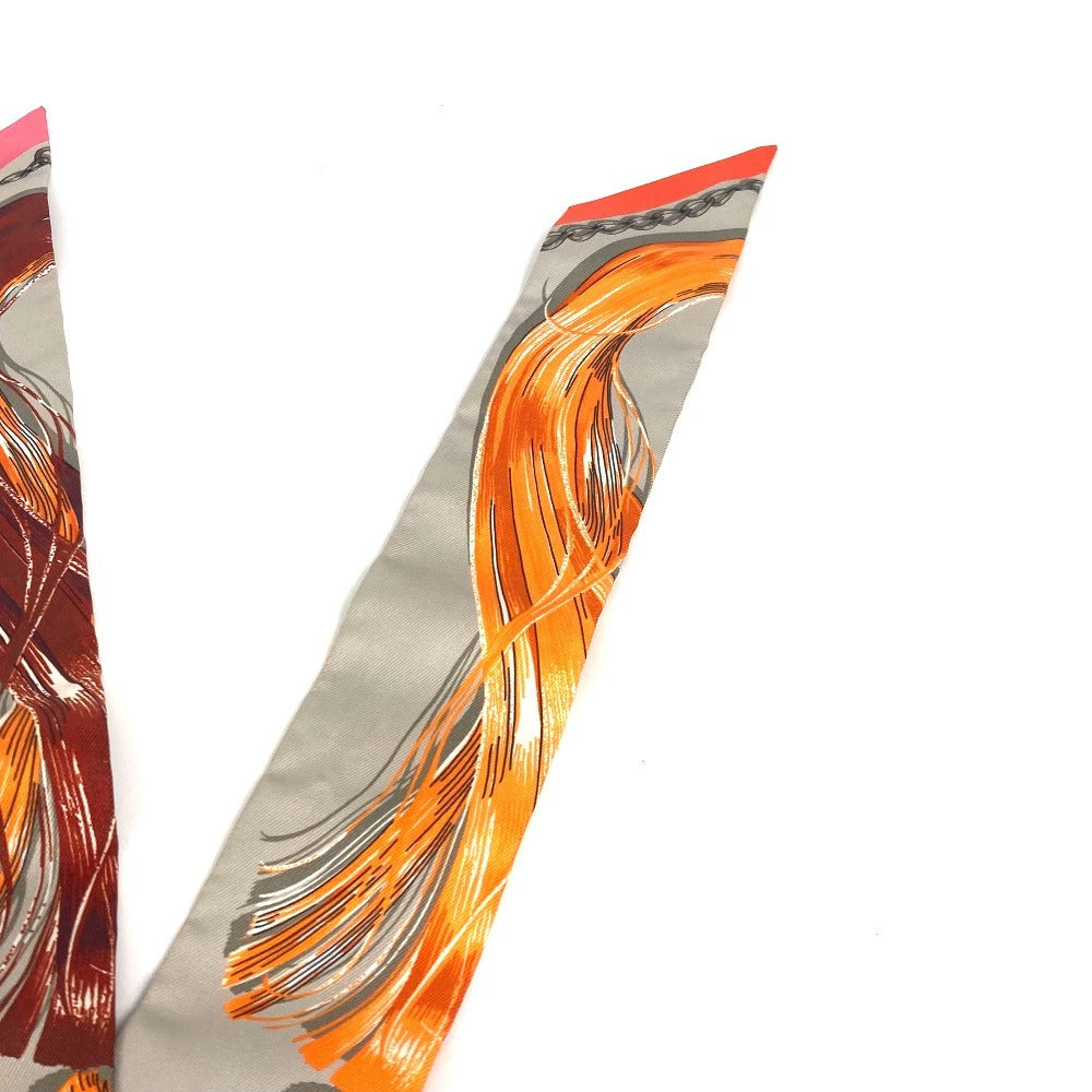 HERMES ツイリー ツィリー Twilly バンドースカーフ スカーフ シルク レディース グレー - brandshop-reference