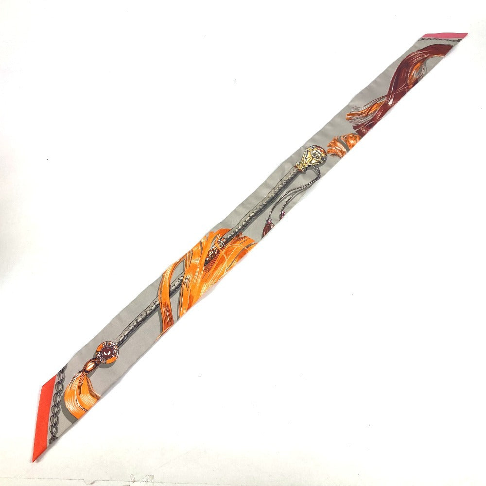 HERMES ツイリー ツィリー Twilly バンドースカーフ スカーフ シルク レディース グレー - brandshop-reference