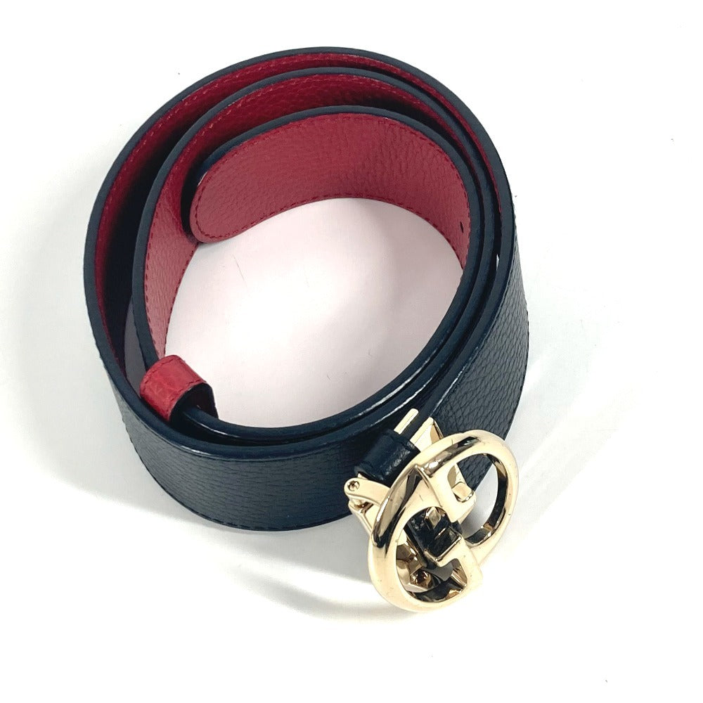 GUCCI 450000 ダブルGロゴ バックル アクセサリー ベルト レザー ユニセックス レッド - brandshop-reference