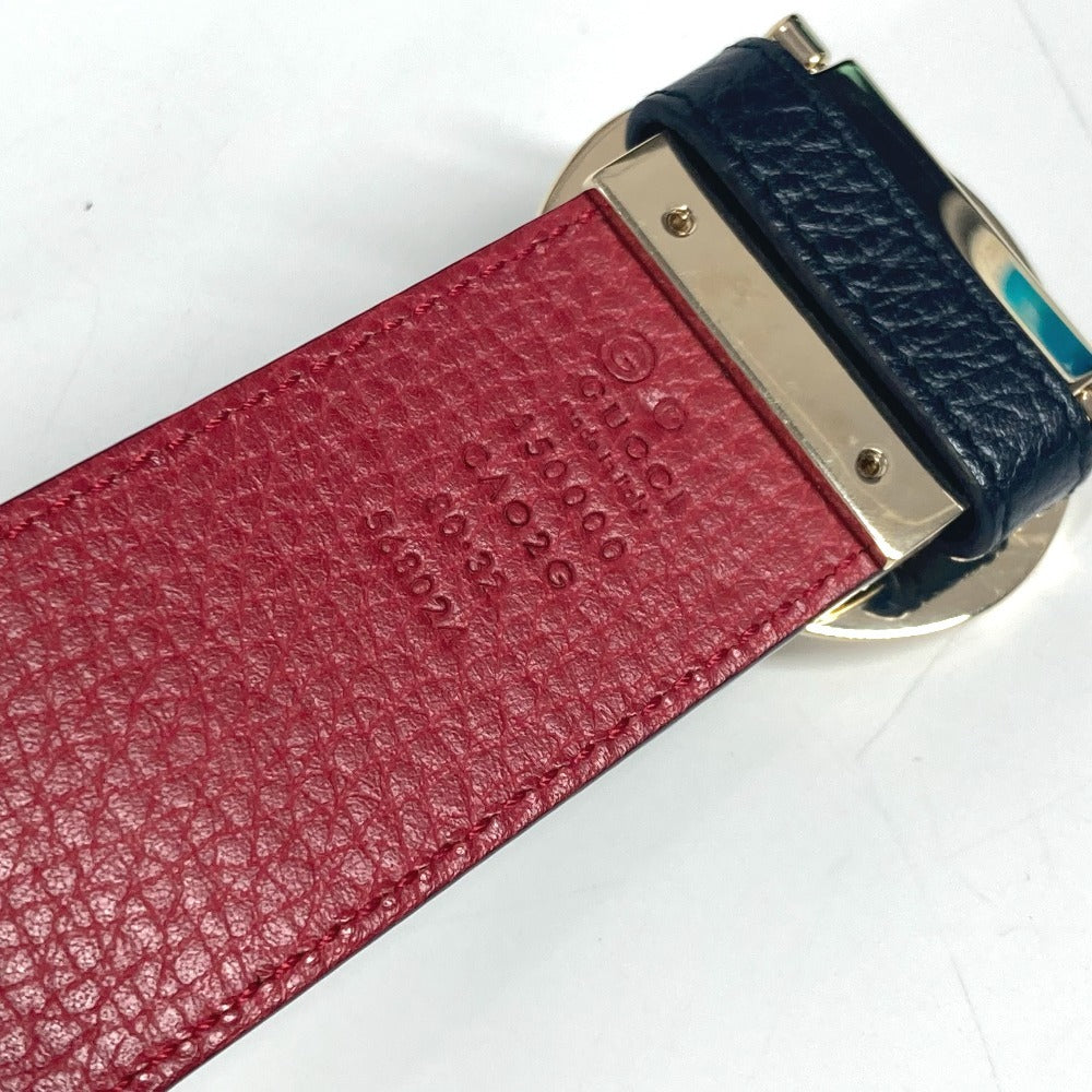 GUCCI 450000 ダブルGロゴ バックル アクセサリー ベルト レザー ユニセックス レッド - brandshop-reference