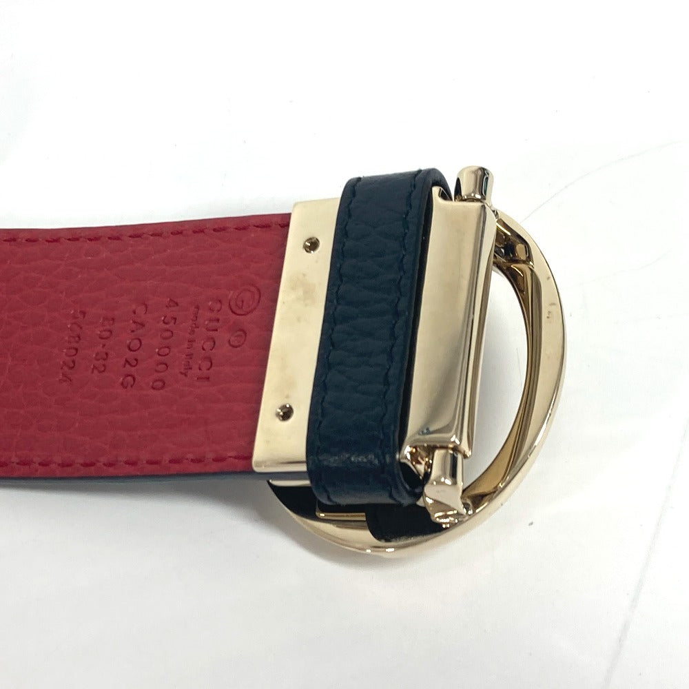 GUCCI 450000 ダブルGロゴ バックル アクセサリー ベルト レザー ユニセックス レッド - brandshop-reference