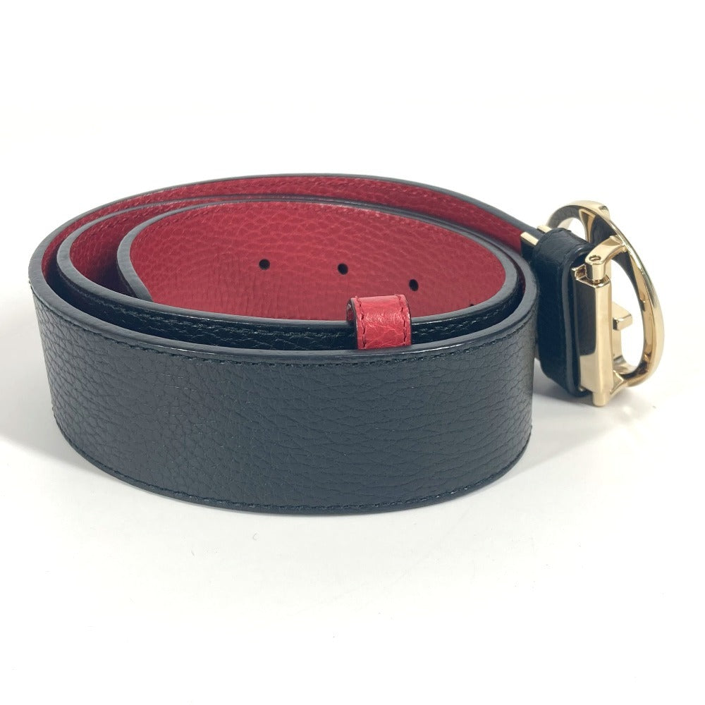 GUCCI 450000 ダブルGロゴ バックル アクセサリー ベルト レザー ユニセックス レッド - brandshop-reference