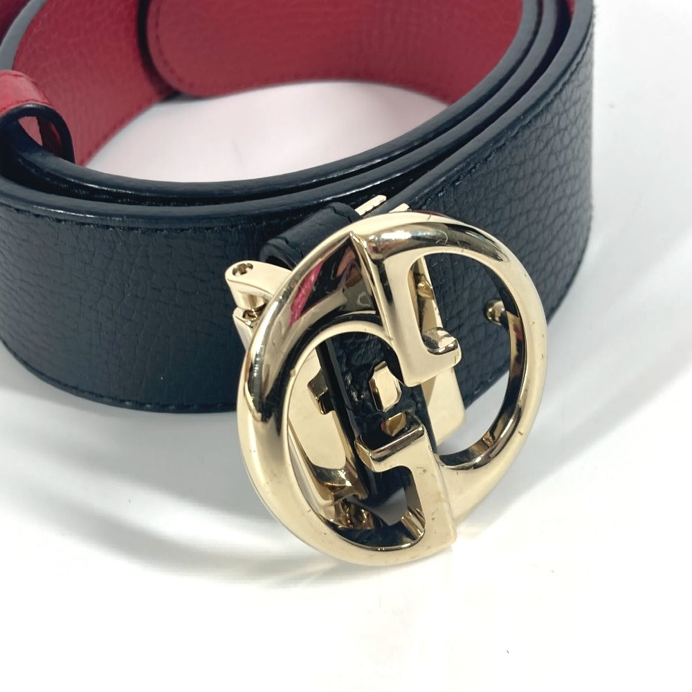 GUCCI 450000 ダブルGロゴ バックル アクセサリー ベルト レザー ユニセックス レッド - brandshop-reference