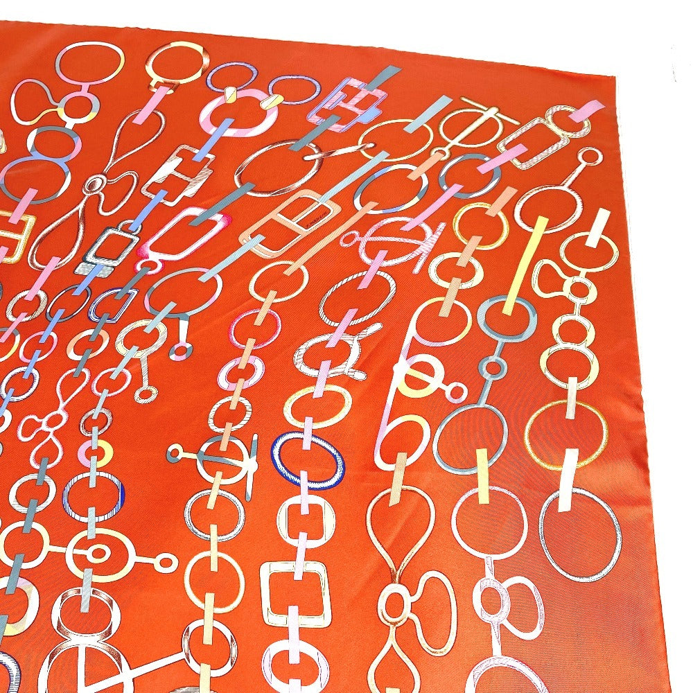 HERMES カレ90 カレ 90 DO RE BOUCLES ドレブックル スカーフ シルク レディース オレンジ - brandshop-reference