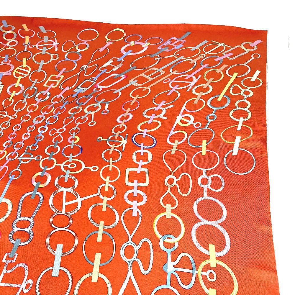 HERMES カレ90 カレ 90 DO RE BOUCLES ドレブックル スカーフ シルク レディース オレンジ - brandshop-reference