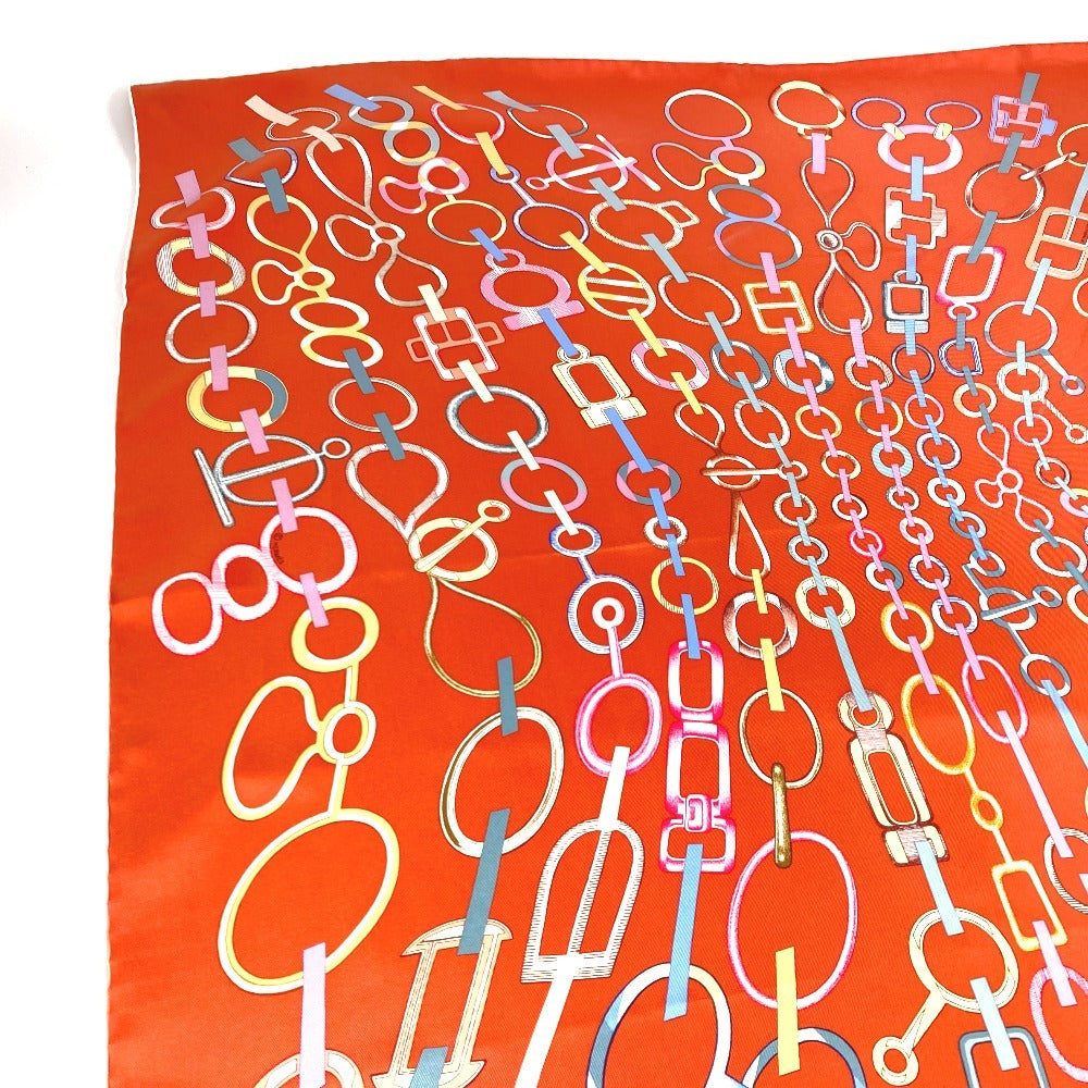 HERMES カレ90 カレ 90 DO RE BOUCLES ドレブックル スカーフ シルク レディース オレンジ - brandshop-reference