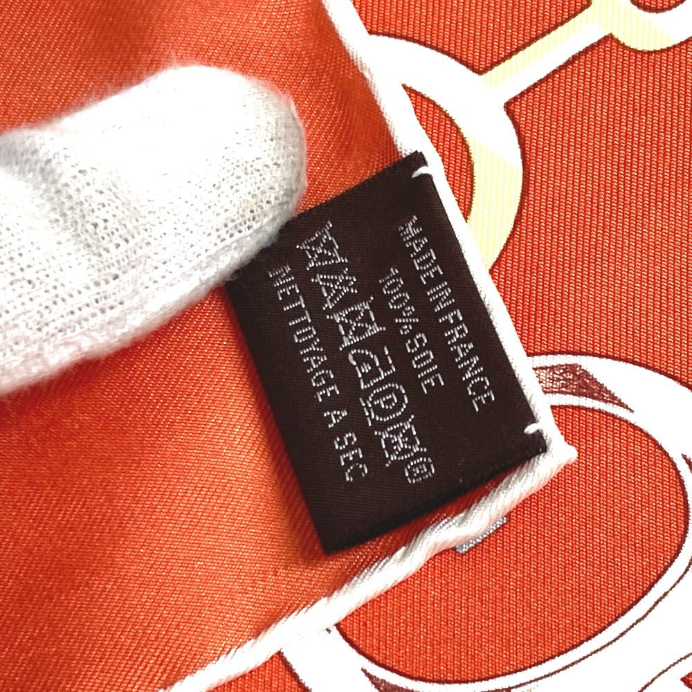 HERMES カレ90 カレ 90 DO RE BOUCLES ドレブックル スカーフ シルク レディース オレンジ - brandshop-reference