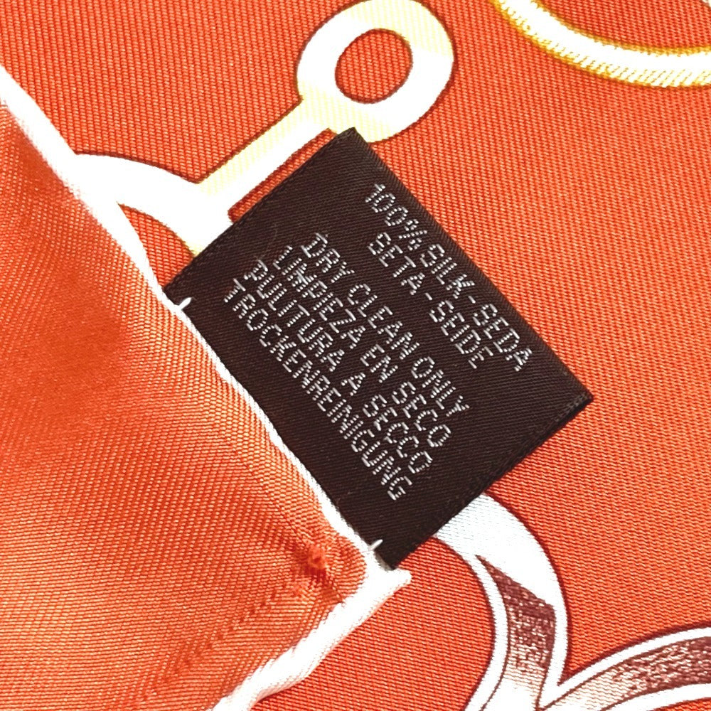 HERMES カレ90 カレ 90 DO RE BOUCLES ドレブックル スカーフ シルク レディース オレンジ - brandshop-reference
