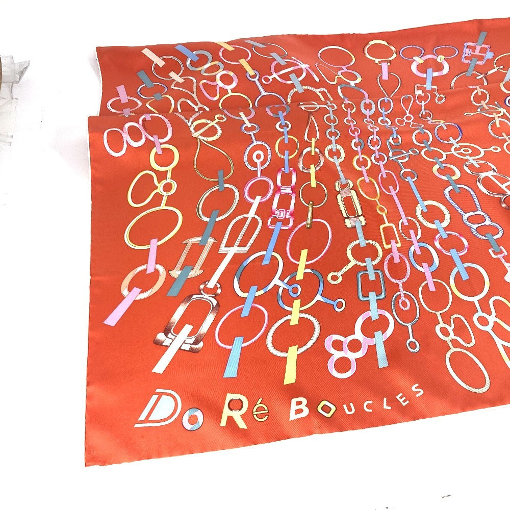 HERMES カレ90 カレ 90 DO RE BOUCLES ドレブックル スカーフ シルク レディース オレンジ - brandshop-reference