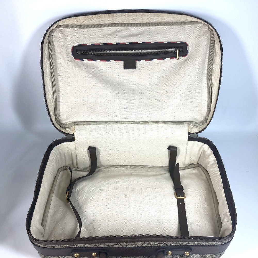 GUCCI 424501 GG Supreme Angry Cat Snake Patch Bag Travel Bag Travel Bag Trunk Duffle Bag GG Supreme Canvas Beige/Multicolore Used