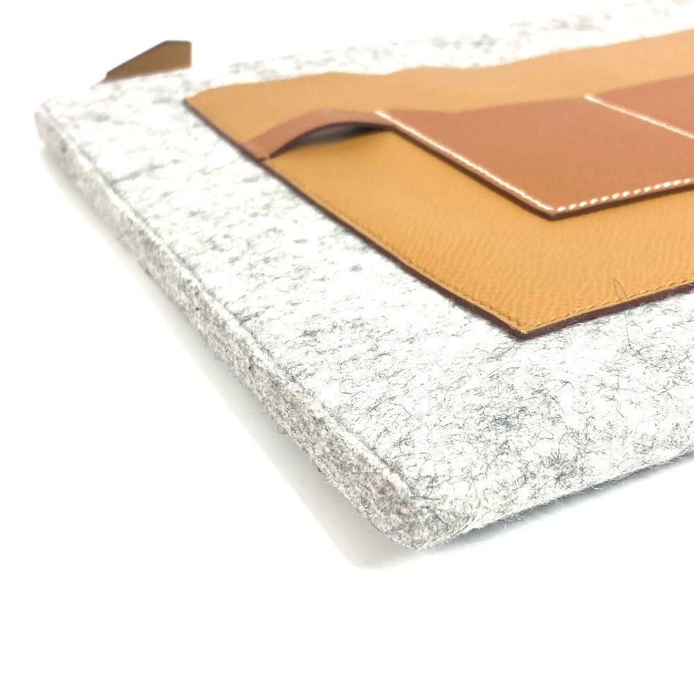 HERMES カバン トゥードゥー37 ポーチ セカンドバッグ クラッチバッグ フェルト ユニセックス グレー - brandshop-reference