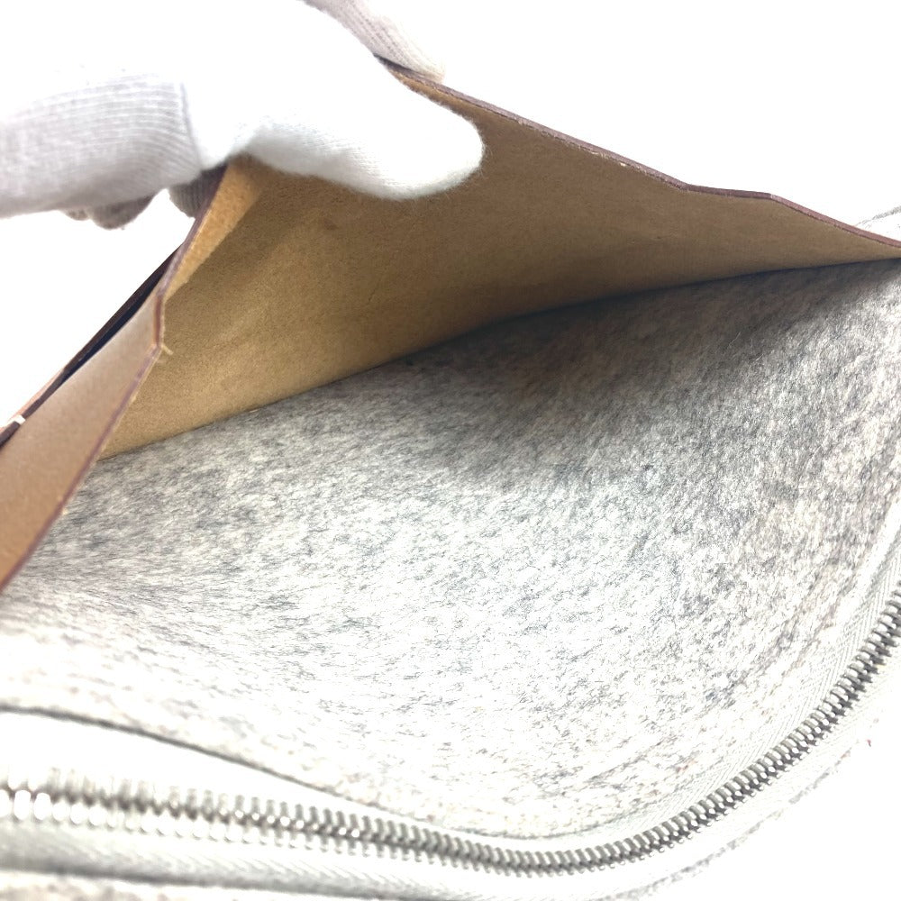 HERMES カバン トゥードゥー37 ポーチ セカンドバッグ クラッチバッグ フェルト ユニセックス グレー - brandshop-reference