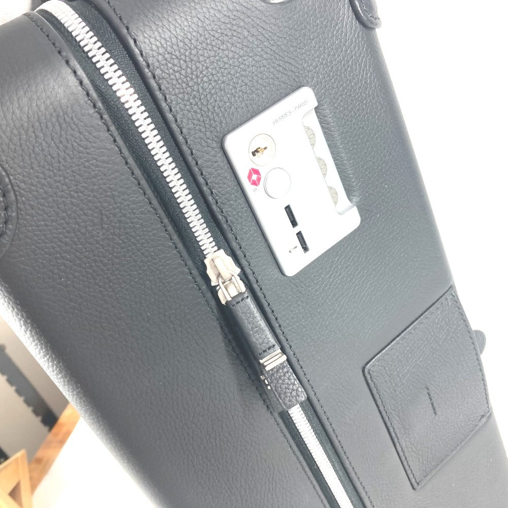 HERMES R.M.S Rolling Mobility Suitcase Cabin Bags Travel Bags 4 Wheel Trolley Cases Carry Bag Taurillon Clemence Black Used