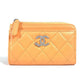 CHANEL AP3732 財布 小銭入れ カードケース CC ココマーク スター ロゴ フラグメントケース コインケース ラムスキン レディース オレンジ - brandshop-reference