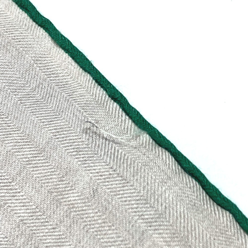 HERMES Fringe LAST NIGHT DJ Shawl Scarf Muffler Stole Silk Unisex Beige