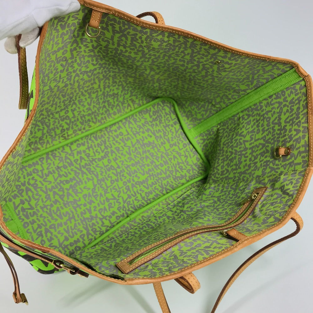 LOUIS VUITTON M93703 Monogram Graffiti Neverfull GM Neverfull GM Shoulder Bag Bag Shoulder Tote Bag Monogram Graffiti Canvas Women's Veil Green