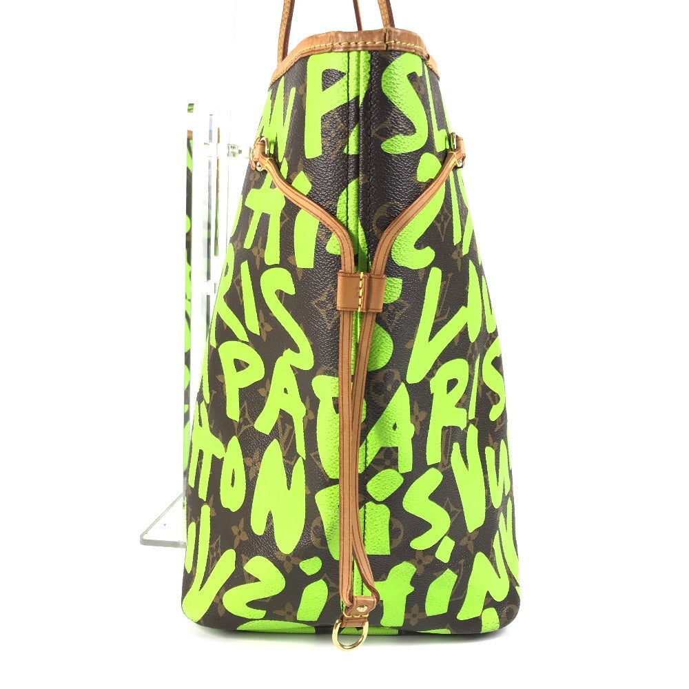 LOUIS VUITTON M93703 Monogram Graffiti Neverfull GM Neverfull GM Shoulder Bag Bag Shoulder Tote Bag Monogram Graffiti Canvas Women's Veil Green