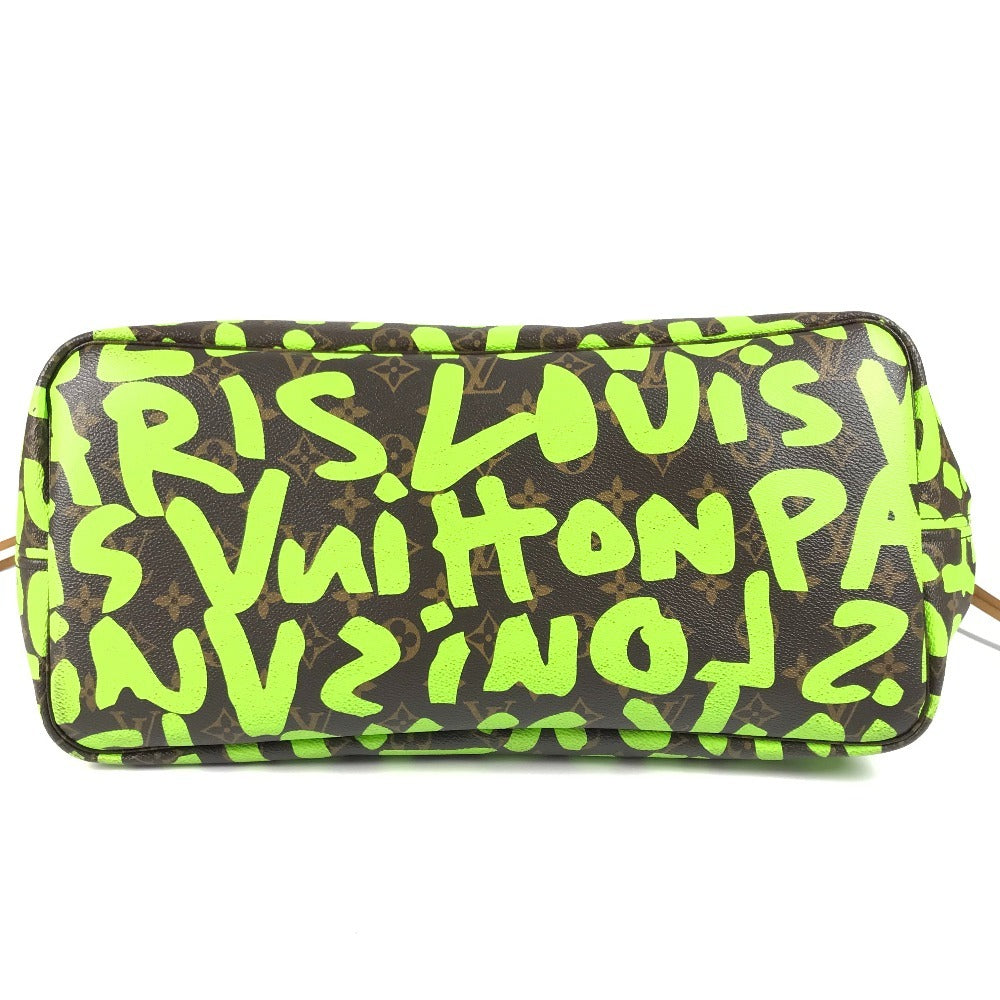 LOUIS VUITTON M93703 Monogram Graffiti Neverfull GM Neverfull GM Shoulder Bag Bag Shoulder Tote Bag Monogram Graffiti Canvas Women's Veil Green
