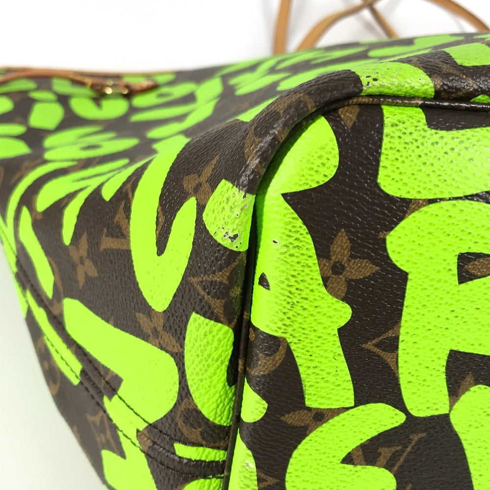 LOUIS VUITTON M93703 Monogram Graffiti Neverfull GM Neverfull GM Shoulder Bag Bag Shoulder Tote Bag Monogram Graffiti Canvas Women's Veil Green