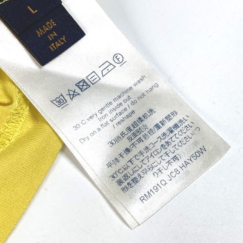 LOUIS VUITTON LOGO LV Circle Apparel mendahului T-Shirt RM191Q T-Shirt Lengan Pendek Kuning Lelaki Kuning