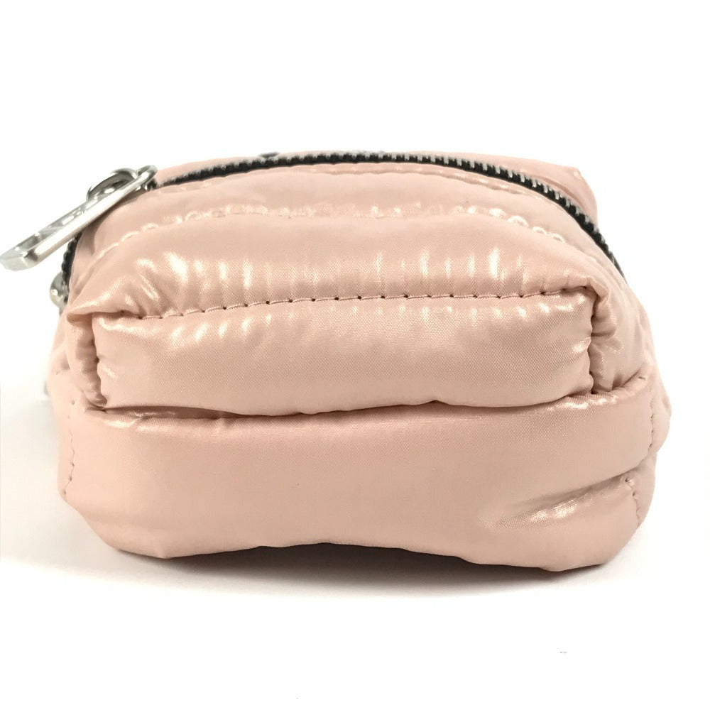 MONCLER 6F00001 Backpack Rucksack Logo Back Charm Accessory Keychain Nylon Unisex Pink