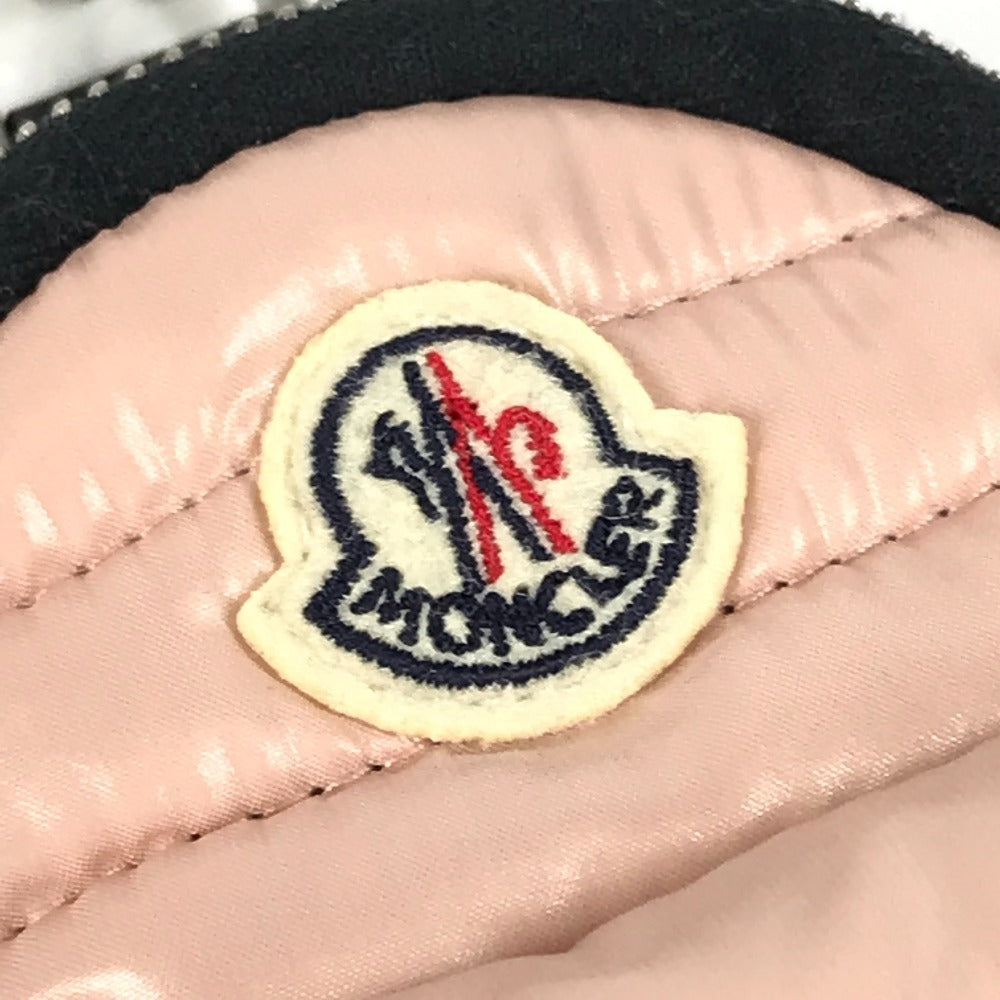 MONCLER 6F00001 Backpack Rucksack Logo Back Charm Accessory Keychain Nylon Unisex Pink