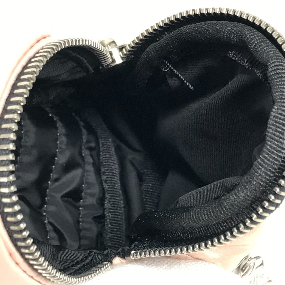 MONCLER 6F00001 Backpack Rucksack Logo Back Charm Accessory Keychain Nylon Unisex Pink