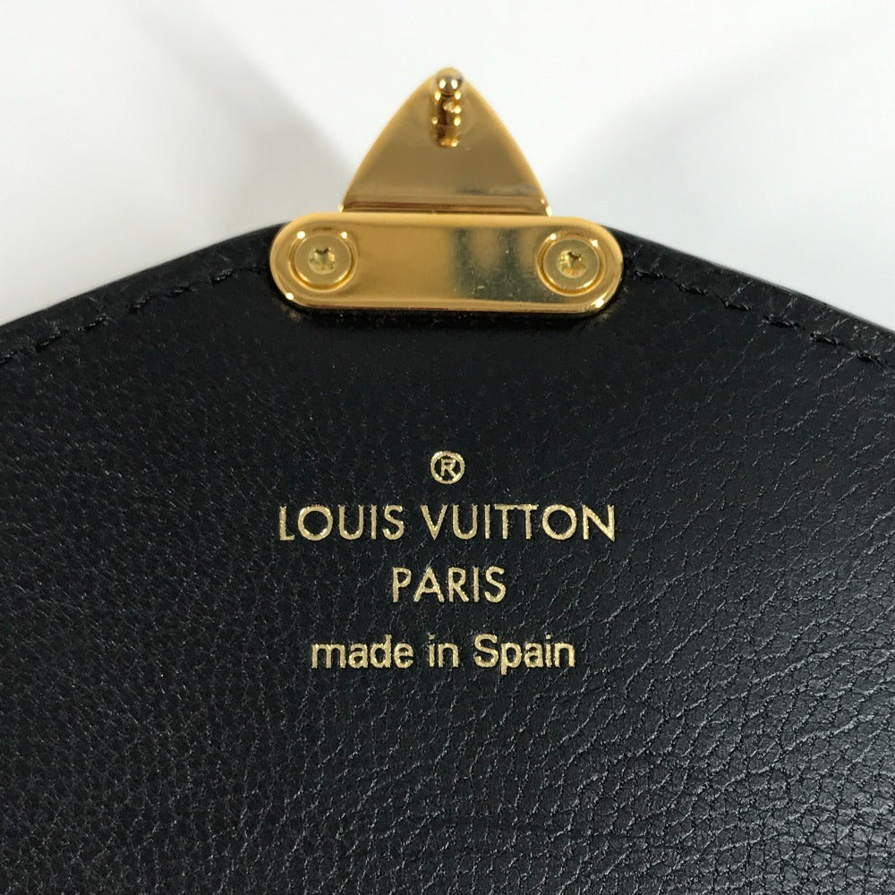 Louis Vuitton Long Wallet Bifold Flap Long Wallet Calf Leather Unisex Hitam