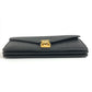 Louis Vuitton Long Wallet Bifold Flap Long Wallet Calf Leather Unisex Hitam