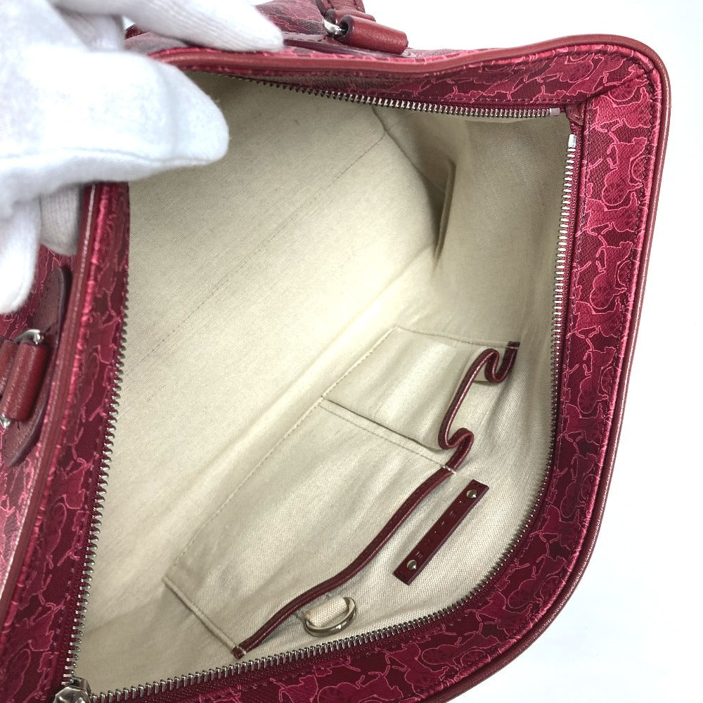 CELINE Logo Saluki Bag Tote Bag Shoulder Bag PVC/Leather Ladies Red Series