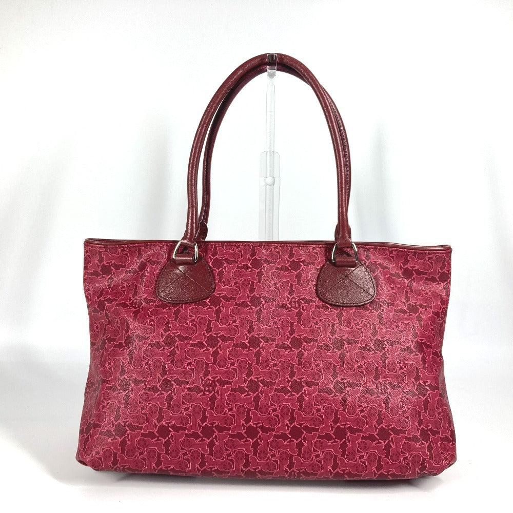 CELINE Logo Saluki Bag Tote Bag Shoulder Bag PVC/Leather Ladies Red Series