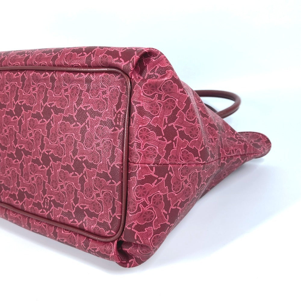 CELINE Logo Saluki Bag Tote Bag Shoulder Bag PVC/Leather Ladies Red Series