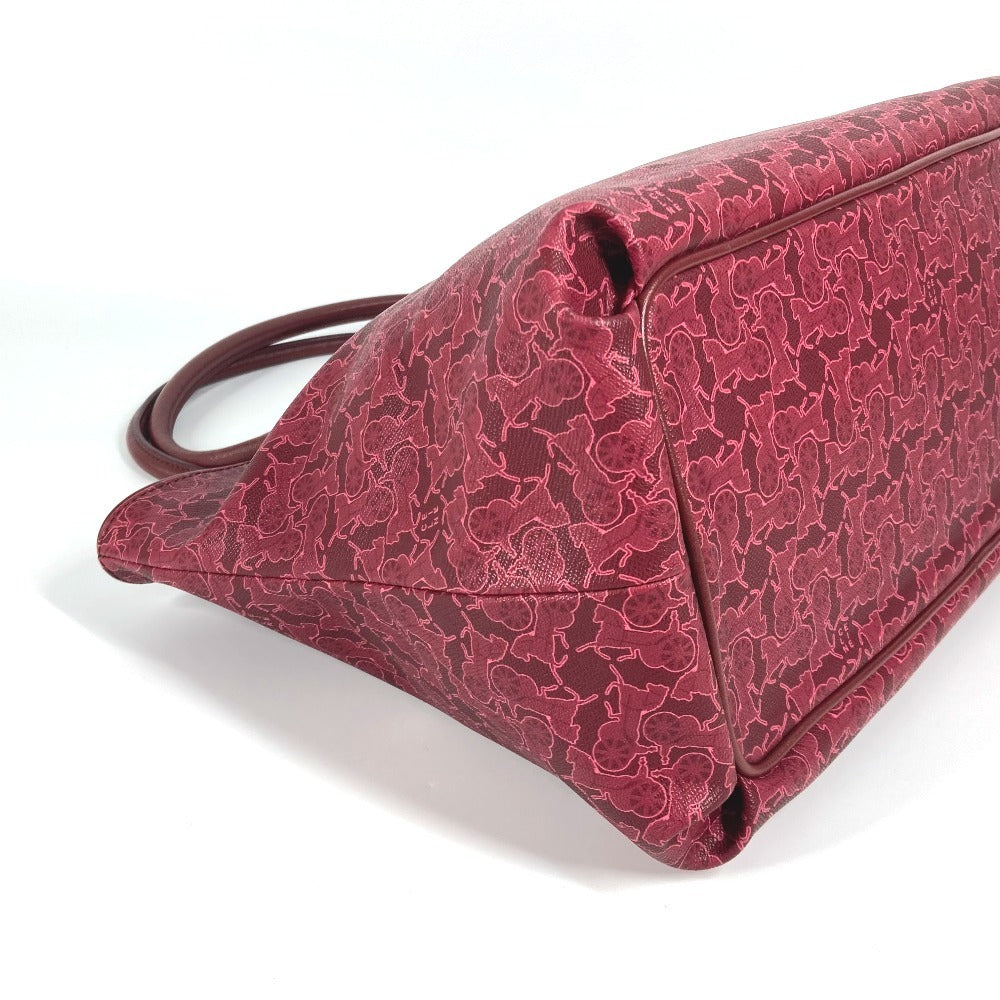 CELINE Logo Saluki Bag Tote Bag Shoulder Bag PVC/Leather Ladies Red Series