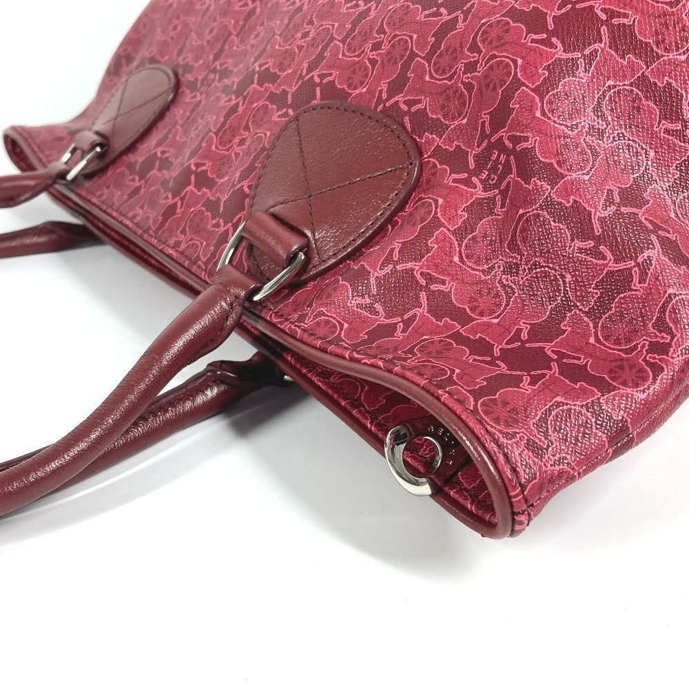 CELINE Logo Saluki Bag Tote Bag Shoulder Bag PVC/Leather Ladies Red Series