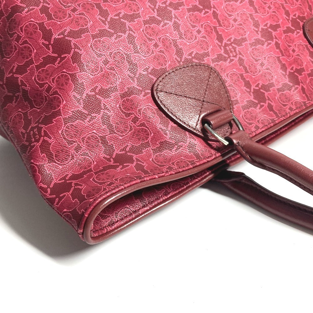 CELINE Logo Saluki Bag Tote Bag Shoulder Bag PVC/Leather Ladies Red Series