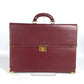 CARTIER Vintage Logo Tote Bag Bag Handbag Document Bag Business Bag Leather Men's Bordeaux