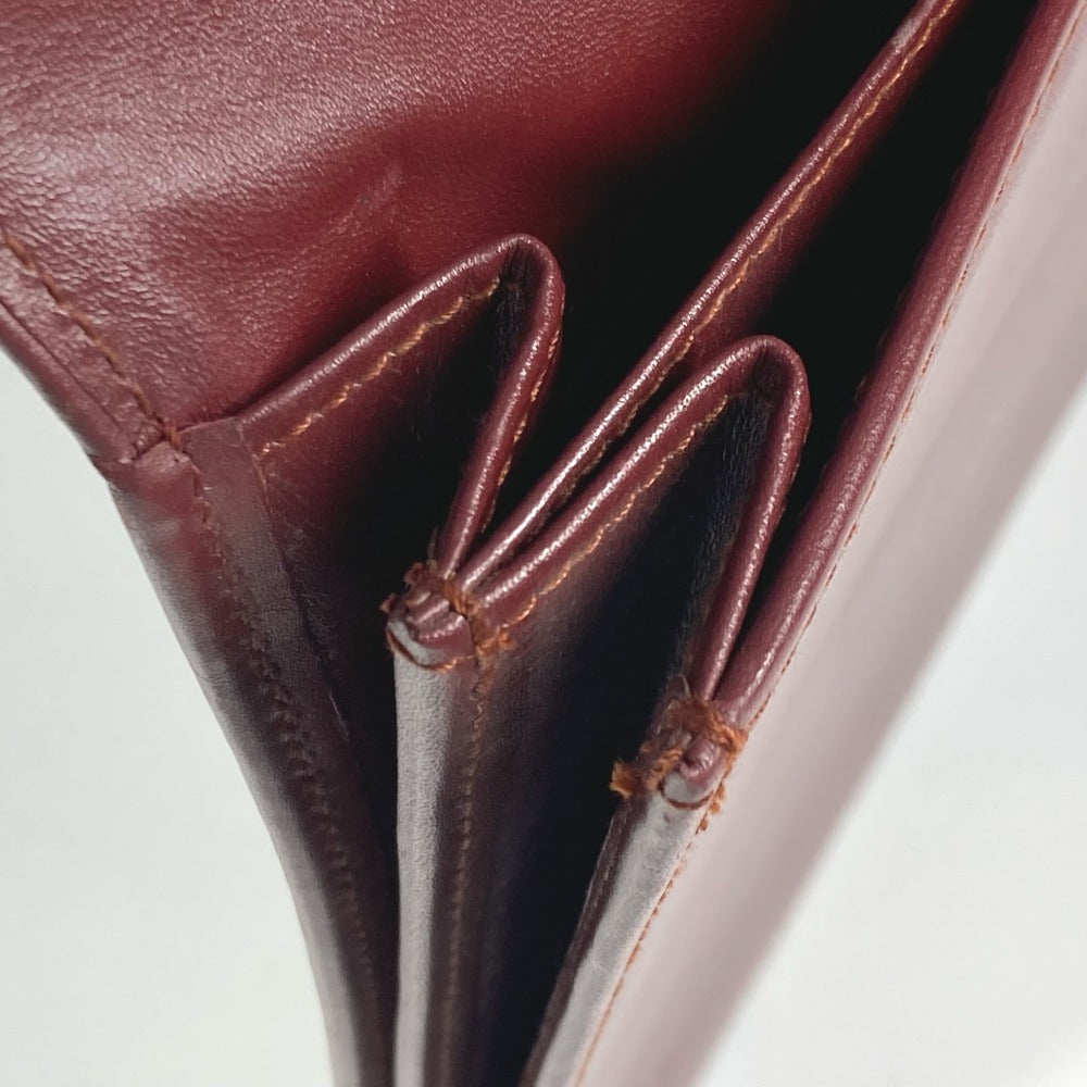 CARTIER Vintage Logo Tote Bag Bag Handbag Document Bag Business Bag Leather Men's Bordeaux