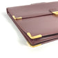 CARTIER Vintage Logo Tote Bag Bag Handbag Document Bag Business Bag Leather Men's Bordeaux