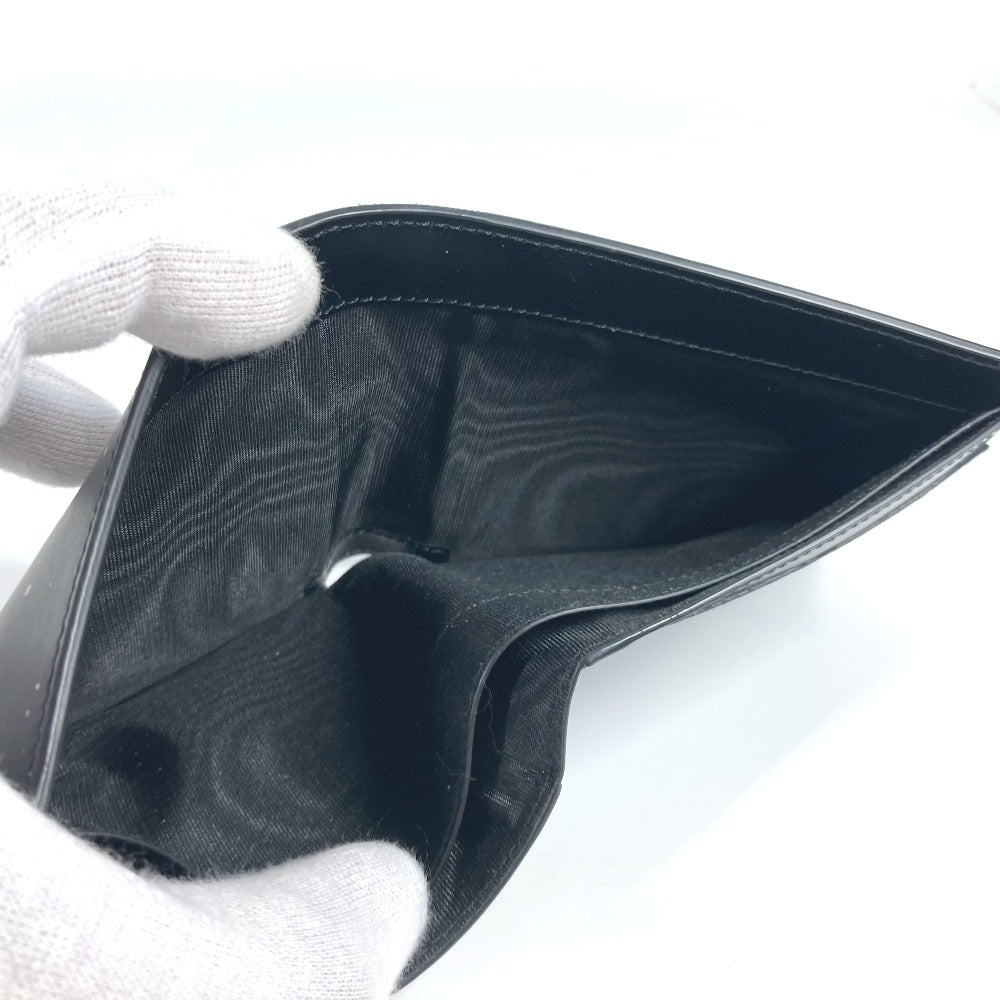 GIVENCHY Logo Billfold Compact Wallet Bifold Wallet Leather Unisex Black