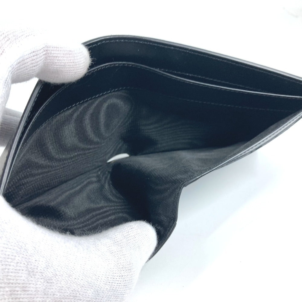 GIVENCHY Logo Billfold Compact Wallet Bifold Wallet Leather Unisex Black