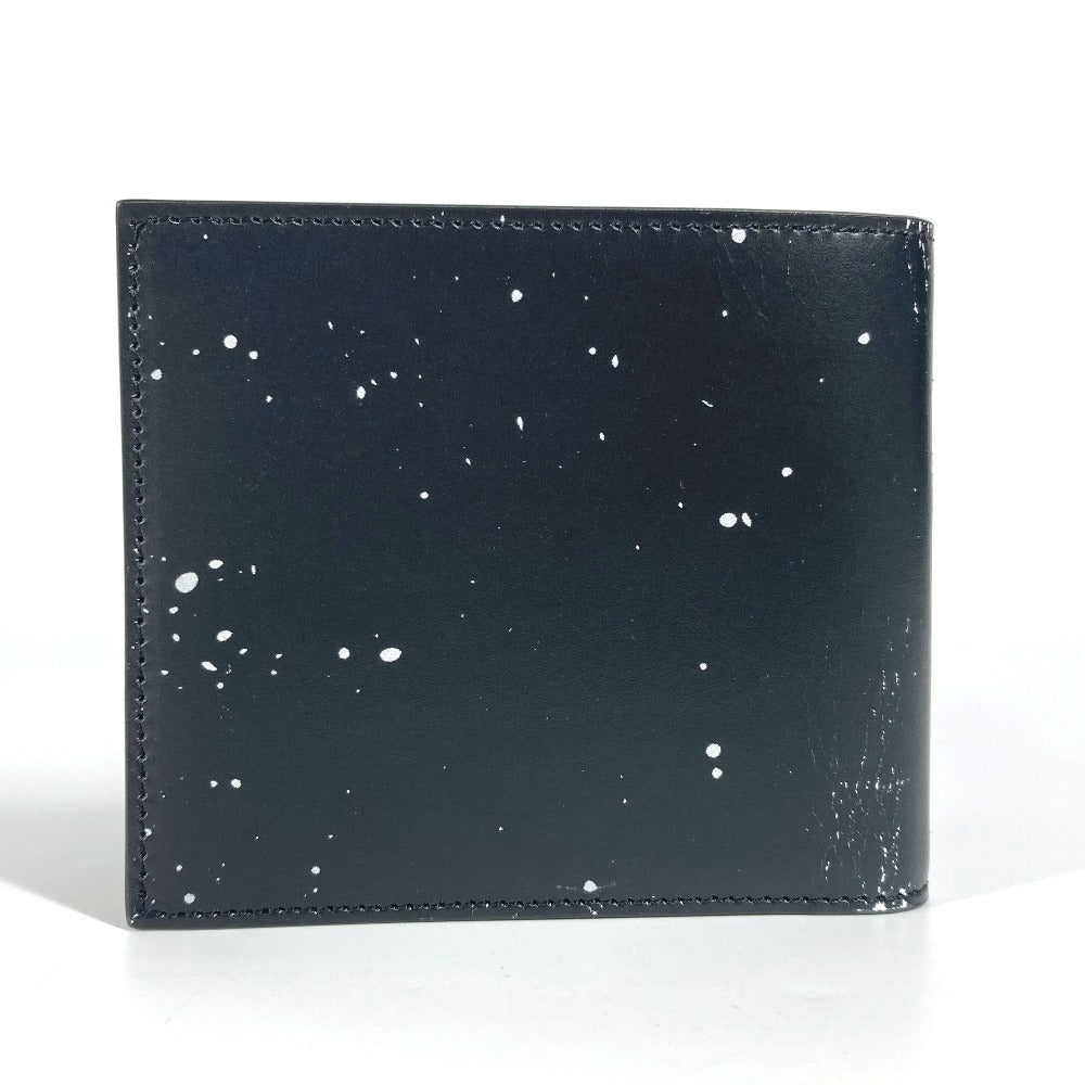 GIVENCHY Logo Billfold Compact Wallet Bifold Wallet Leather Unisex Black